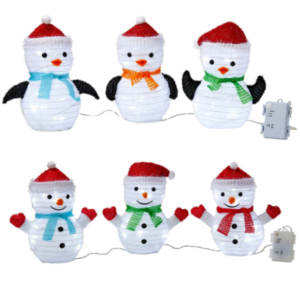 LED Weihnachtsfiguren Weihnachten Christmas Beleuchtung IP44 Timer Batterien