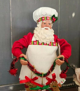 Clayre&Eef Weihnachtsmann Laterne Deko Figur  Nikolaus Weihnachten Christmas