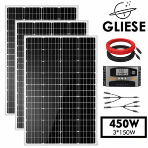 450W Solarmodul Set Solarpanel 12V Monokristallin Inselanlage Wohnmobil Camping