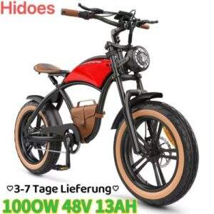 🔥100OW Elektrofahrrad 20 Zoll Retro E-Bike im Cowboy-Stil für Erwachsene 48V13A