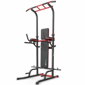 Hop-Sport Power Tower HS-2015K mit Dip Station, Hantelbank und Klimmzugstange