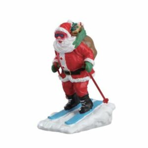 Lemax Weihnachtsdorf Weihnachtsmann mit Ski Winter Deko Weihnachten Deko Figuren