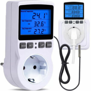 DE Temperaturregler Steckdose Digital Steckdosenthermostat Thermostat EU Stecker