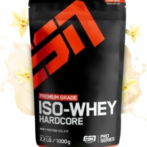 ESN IsoWhey Hardcore Proteinpulver, Vanilla (Classic), 1 kg, Bis zu 26 g