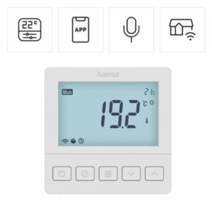 Hama WLAN Thermostat Fußbodenheizung Wifi Digital LCD Display Raumthermostat App