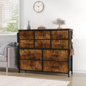 Kommode mit 6 Schubladen aus Stoff Sideboard Schrank Anrichte Highboard