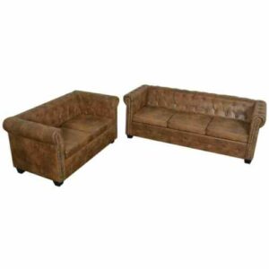 Chesterfield Sofa Polstersofa Couch Ledersofa Lounge mehrere Auswahl 2 3 Sitzer