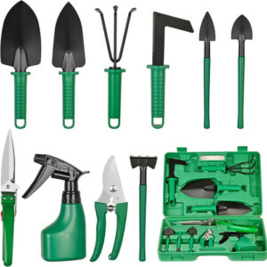 DUOJIN Gartenwerkzeug Set, 10 Stück Blumen Gartengeräte Set...