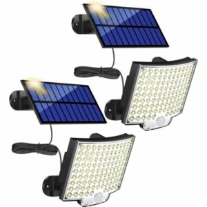 Wasserdichte 106 LED Solarleuchte für Außen mit einfachem Montage-Kit