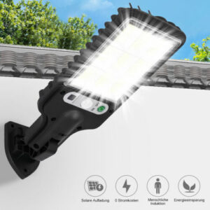 LED Solar Straßenlampe mit Bewegungsmelder Straßenlaterne Solarleuchte Lampe