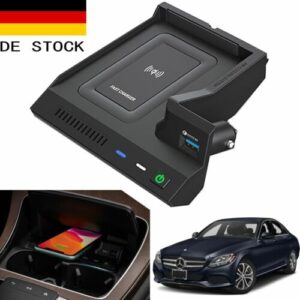 für Mercedes W205 GLC BJ 2016-2022 Wireless Kabellose Qi Kfz-Ladegeräte passend