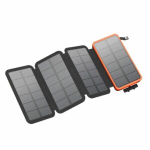 Solar Powerbank Akku 25000mAh Tragbar 4 Solarpanels Outdoor Solar Ladegerät