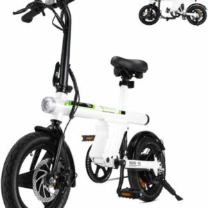 E-Bike 14 Zoll 350W Elektrofahrrad E bike Klappbar 36V Moped 25km/h E-City Bike