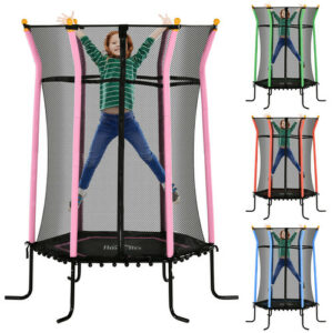 305cm Indoor Trampolin Kinder Kindertrampolin Gartentrampolin Mit Netz