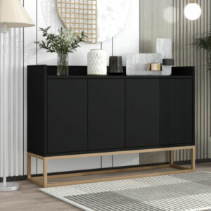 Modern Stil Sideboard Anrichte Buffet Schrank Kommoden mit 4 Türen Wohnzimmer DE