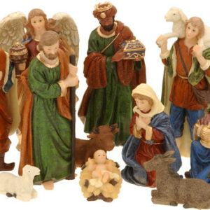 11- teiliges Set Krippenfiguren Krippe Weihnachten Figuren Jesus Maria Josef