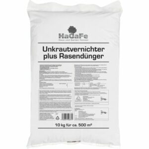 HaGaFe Unkrautvernichter plus Rasendünger Dünger mit UV NPK Volldünger