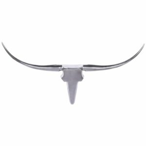 FineBuy Deko Geweih Bull "L" Aluminium Deisgn Hörner 125 cm Wanddekoration Neu