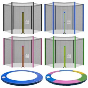 Trampolin Randabdeckung Sicherheitsnetz 6 / 8 Stangen Netz 244 305 366 397 427cm