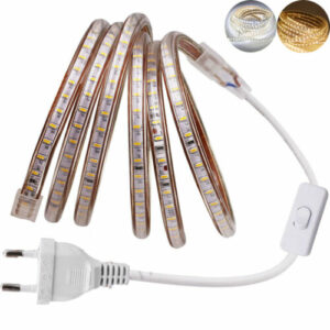 220V 230V LED Strip Streifen dimmbar AN/AUS Lichtleiste Lichtband Licht Schlauch