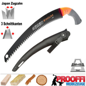 FISKARS Astsäge Handsäge Gartensäge inkl. Köcher Sägeblatt 33 cm Rostfrei Säge