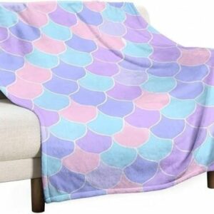 2x Wohndecke 60x50" Meerjungfrau Tattoo weich für Couch & Bett -