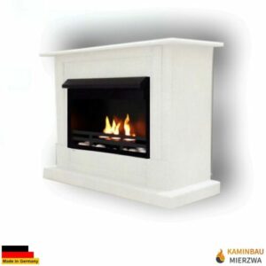 GELKAMIN KAMIN ETHANOLKAMIN  Fireplace Emily Premium Weiss incl. 21 teil. set