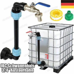 IBC Adapter Verbindungsset 3/4" Auslaufhahn für Regenwassertank Wassertank