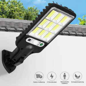 5000W LED Solarleuchte mit Bewegungsmelder Außen Licht Solarlampen Garten Fluter