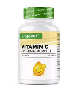 Liposomales Vitamin C - 240 Kapseln  Hochdosiert á 1000mg / Tag + Hagebutten