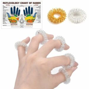 3x Finger Massage Ring Handmassage Durchblutung Massagering Akupunktur Edelstahl