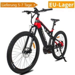 Heda 27,5 Zoll Elektrofahrrad mit Mittelmotor E-Mountainbike E-Fahrrad 9 Gange