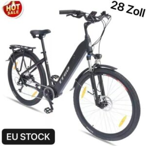 28 Zoll Trekking E-Bike 250W 25km/h 9 Gänge Elektrofahrrad Mittelmotor Pedelec