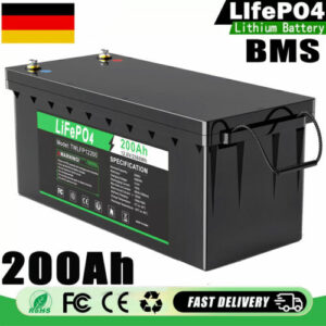 200Ah 12V LiFePO4 Lithium Batterie BMS Akku Solarbatterie Wohnmobil Boot 2.56KWh