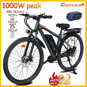 Cheevalry 29 Zoll  Elektrofahrrad Mountain 1000W 18,6Ah 50KM/H E-Bike 21 Gänge