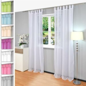 2er Set Schlaufenschal Venezia 140x245cm Dekoschal Vorhang Gardine Voile