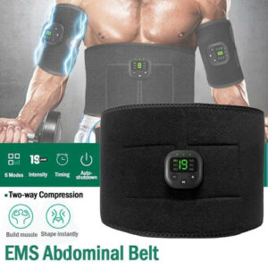 Neu Elektrische Stimulator Toner Fitness Gürtel EMS Bauch Muskelaufbau Trainer