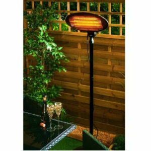 2 kW Elektrischer Quarz Outdoor Stehend Wasserdicht Garten Terrasse Heizung