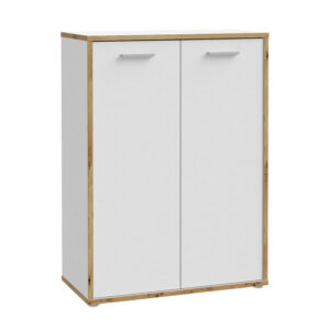 WOHNLING Kommode mit 3 Schubladen Sideboard 65 cm Holz Massiv Beistellschrank