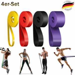 4x Widerstandsbänder Klimmzughilfen Fitnessbänder Klimmzüge Resistance Bands DE