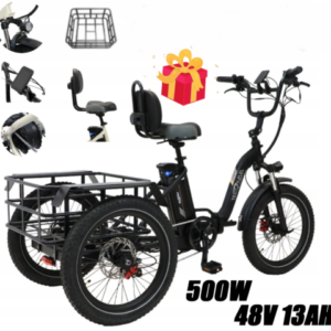 ONESPORT OT30 Elektro-Dreirad E-Bike 20 Zoll 3 Räder Fahrrad 500W Cargo Trike EU