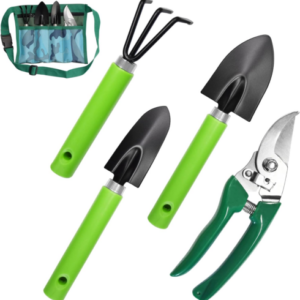 Gartengeräte Set Gartenwerkzeug, 4 in 1 Gartenwerkzeug Set mit Tasche Edelstahl