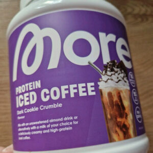 more nutrition- protein iced coffee - White chocolate DARK Cookie crumble -25g