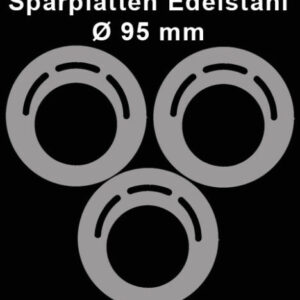 3 Stk Sparplatten Gelkamin Ethanolkamin Kamin Ø 95 mm NEU Brenngel Gel Edelstahl