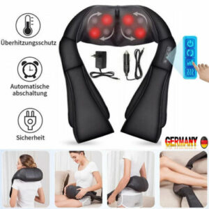 Massagegerät Shiatsu Massage Nackenmassagegerät Schultermassage Wärmefunktion DE